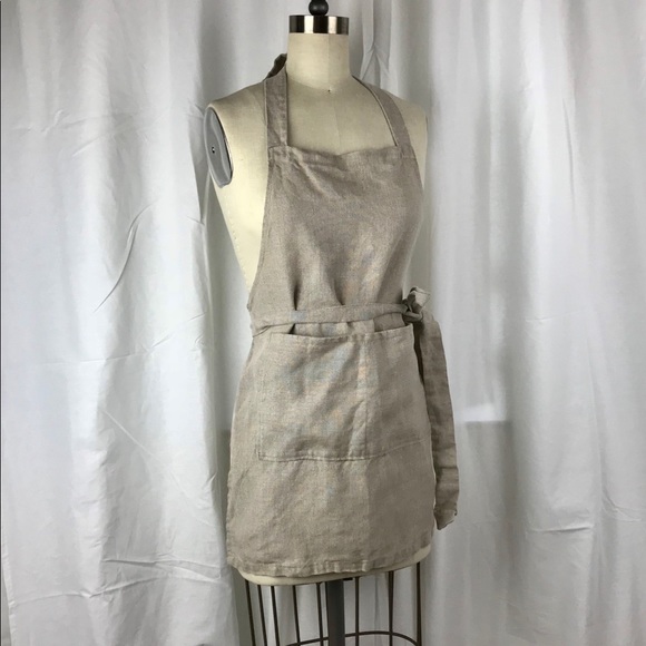 flax n linens Accessories - Flax french linen oatmeal apron new